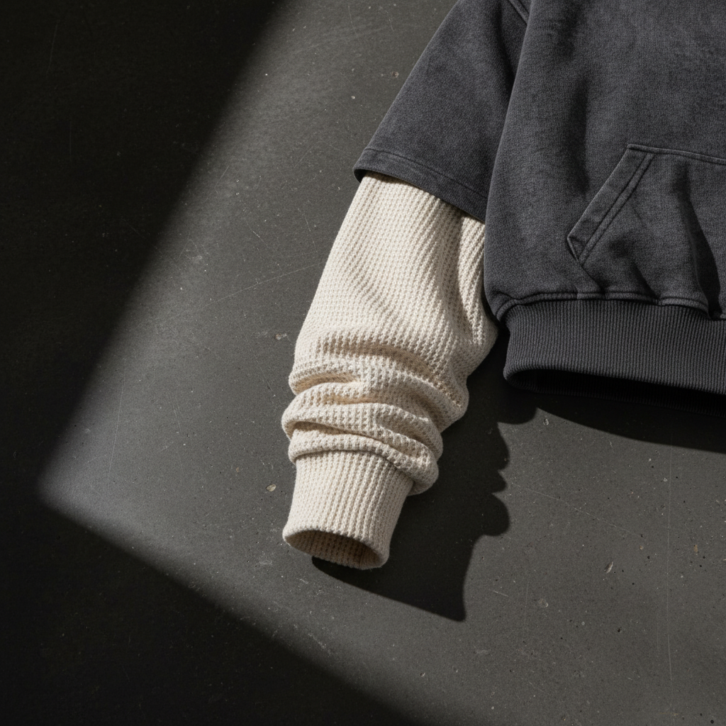 NS-01 Layered Cropped Pocket Crew - Image 3